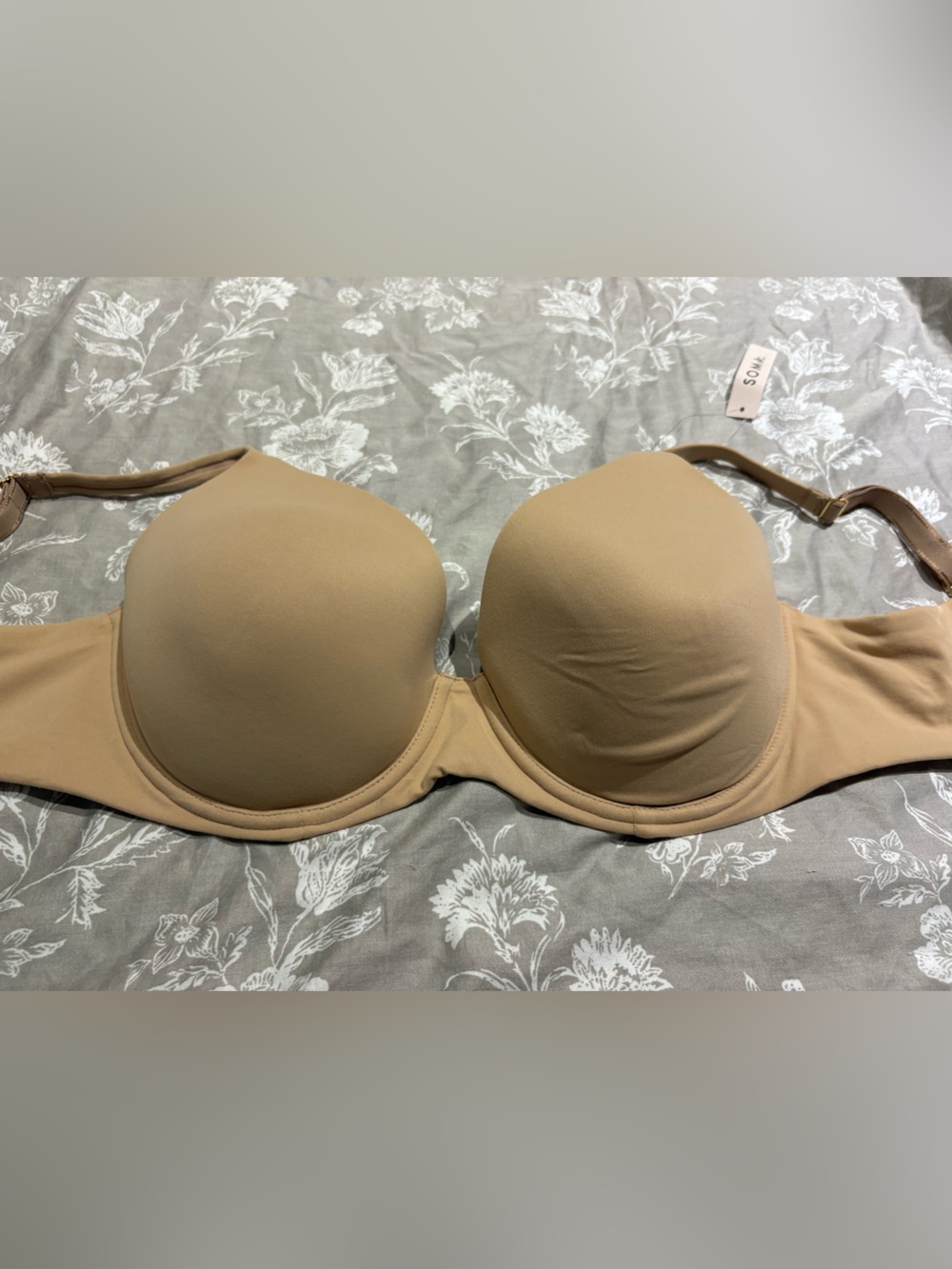 NWT Soma embraceable perfect coverage nude bra 36DD